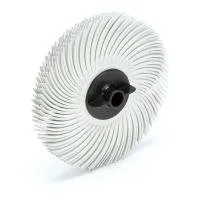White bristle disc brush for cleaning surfaces