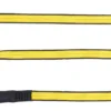 Yellow safety lanyard with carabiner and loop ends.