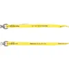 Yellow leash with metal hooks and Python text.