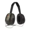 Black noise-canceling earmuffs for hearing protection.
