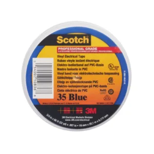 Scotch blue vinyl electrical tape, professional grade, 19mm.