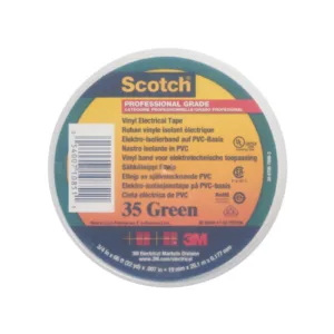 Scotch green vinyl electrical tape, professional grade.