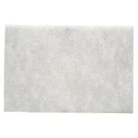 White rectangular cleaning pad on white background