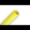 Yellow plastic tube on white background