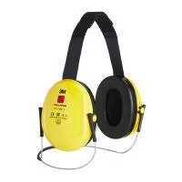 Yellow earmuffs hearing protection with black headband