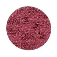Red circular textured fabric swatch
