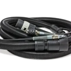 Coiled hydraulic hoses with connectors