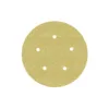 Round sandpaper disc with holes for sanding.