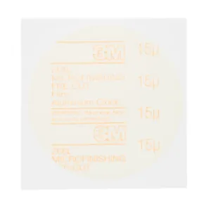 3M microfinishing film with safety warning.