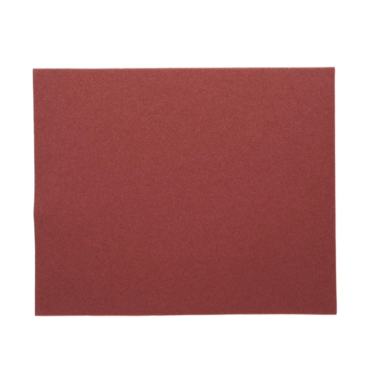 Red rectangular sandpaper sheet on white background.
