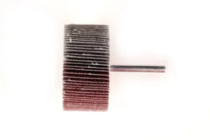 Abrasive flap wheel with metal shank.