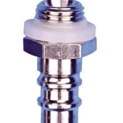 Metal hose connector with threaded fitting