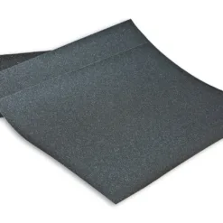 Black sandpaper sheets on white background.