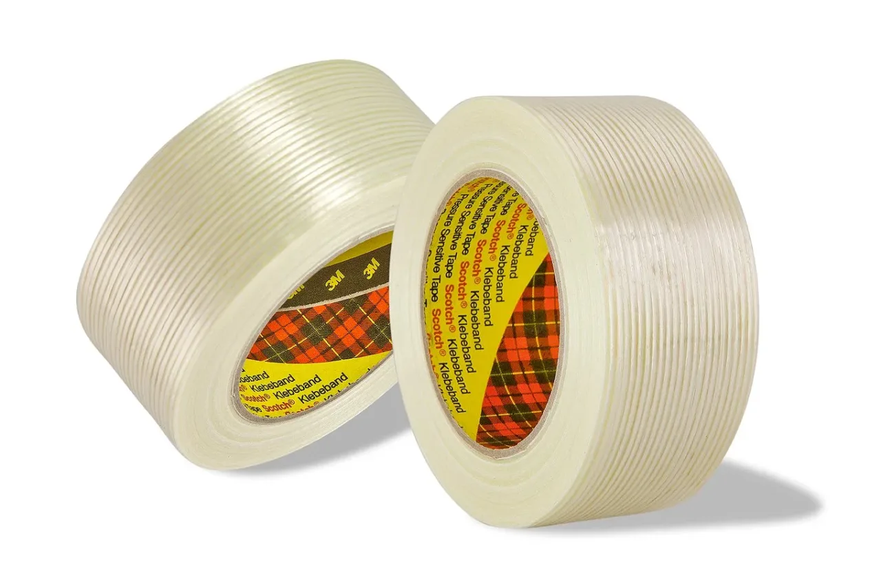 Two rolls of transparent adhesive tape