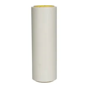 White cardboard roll with yellow interior