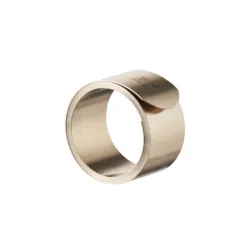 Stainless steel spring coil, rolled and labeled.