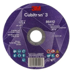 3M Cubitron 3 cutting disc for metal.