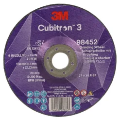 3M Cubitron 3 grinding wheel label