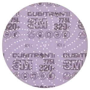 3M Cubitron II sanding disc with safety icons.