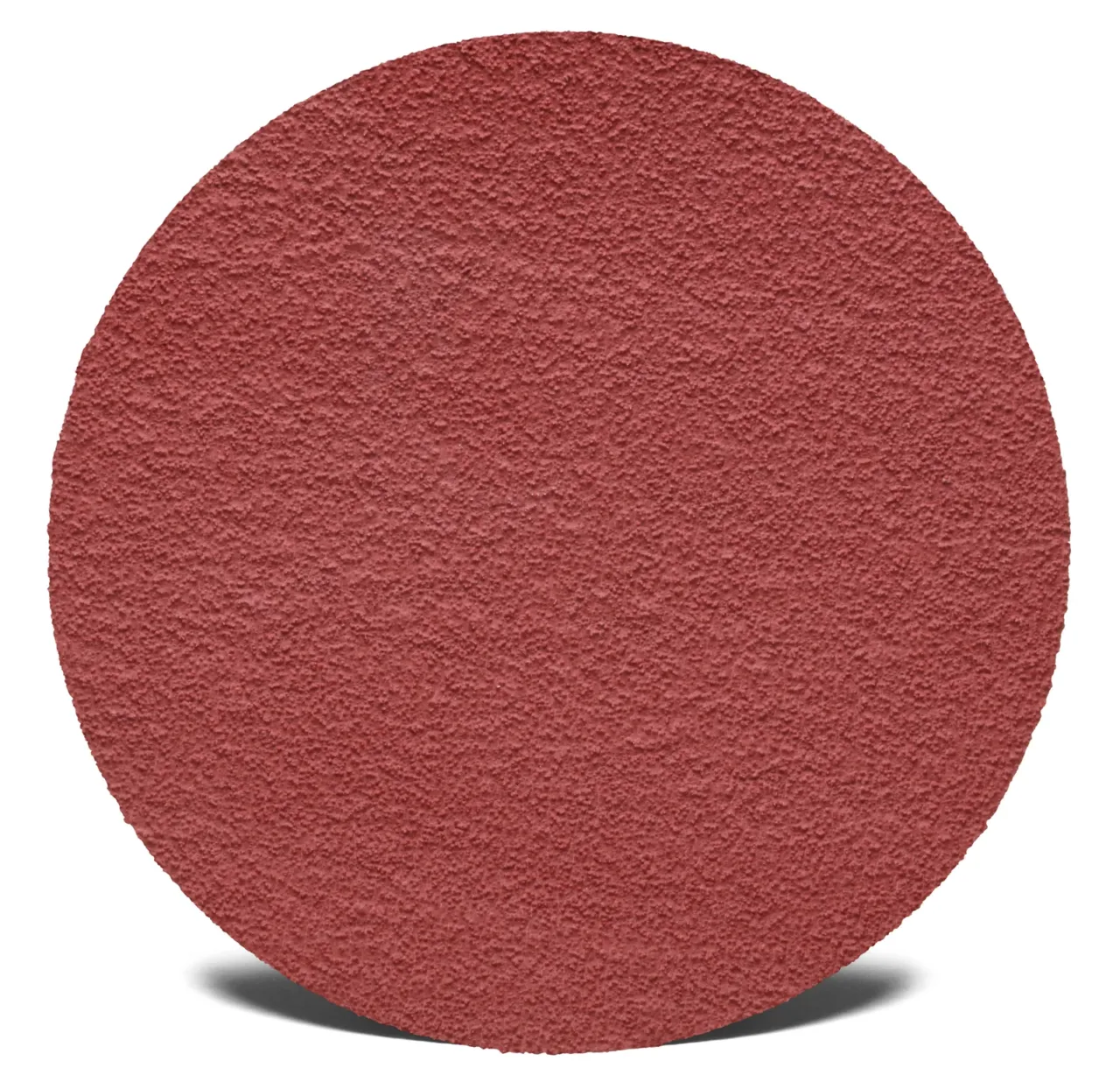 Red textured sanding disc for woodworking.