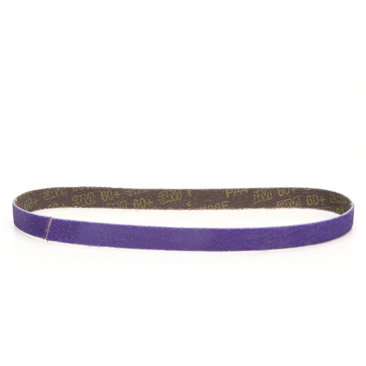 Purple sanding belt on white background