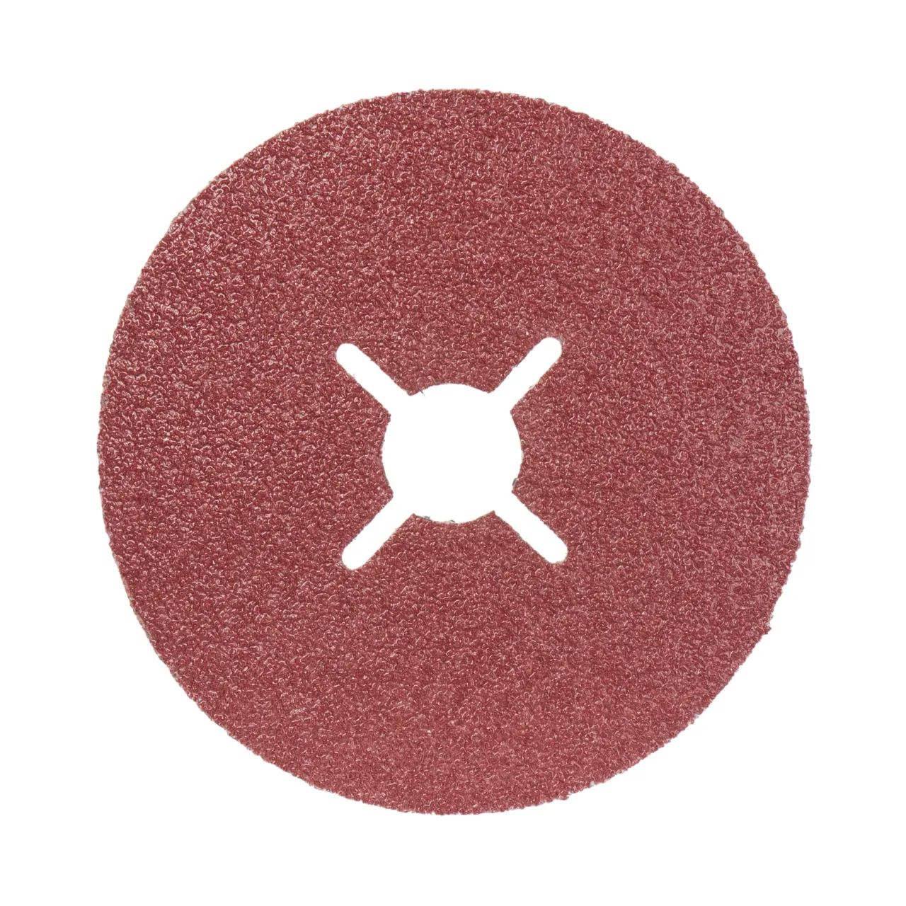 Red abrasive sanding disc for grinding use.