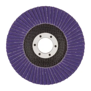 Purple flap disc for grinding or sanding