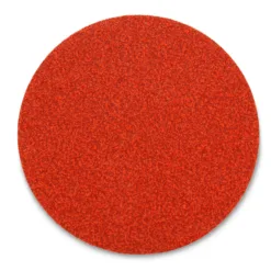Red circular abrasive sanding disc