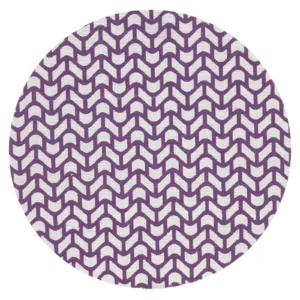 Purple and white woven pattern circle