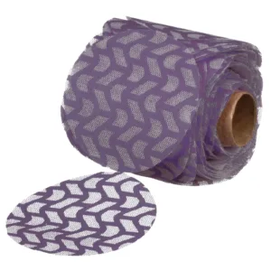 Purple mesh ribbon with geometric pattern