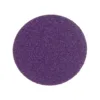 Purple circular abrasive pad on white background.