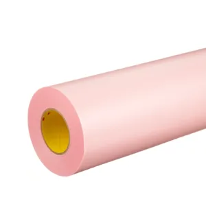 Pink paper roll for crafts and projects.