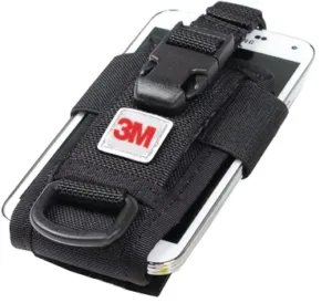 Phone case with black straps and buckle