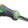 Insulated electrical testing screwdriver with yellow handle.