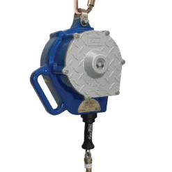 Blue industrial safety fall protection device