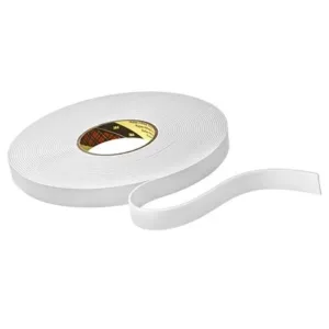 Roll of white double-sided tape for mounting