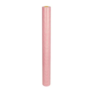 Red patterned reflective tape roll