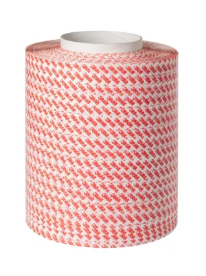 Large roll of branded adhesive tape