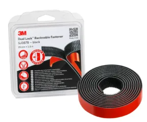 3M Dual Lock reclosable fastener packaging and roll.