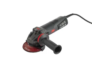 3M power tool with red sanding disc.
