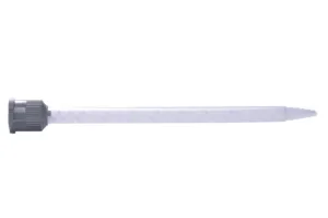 Static mixer nozzle for industrial adhesives