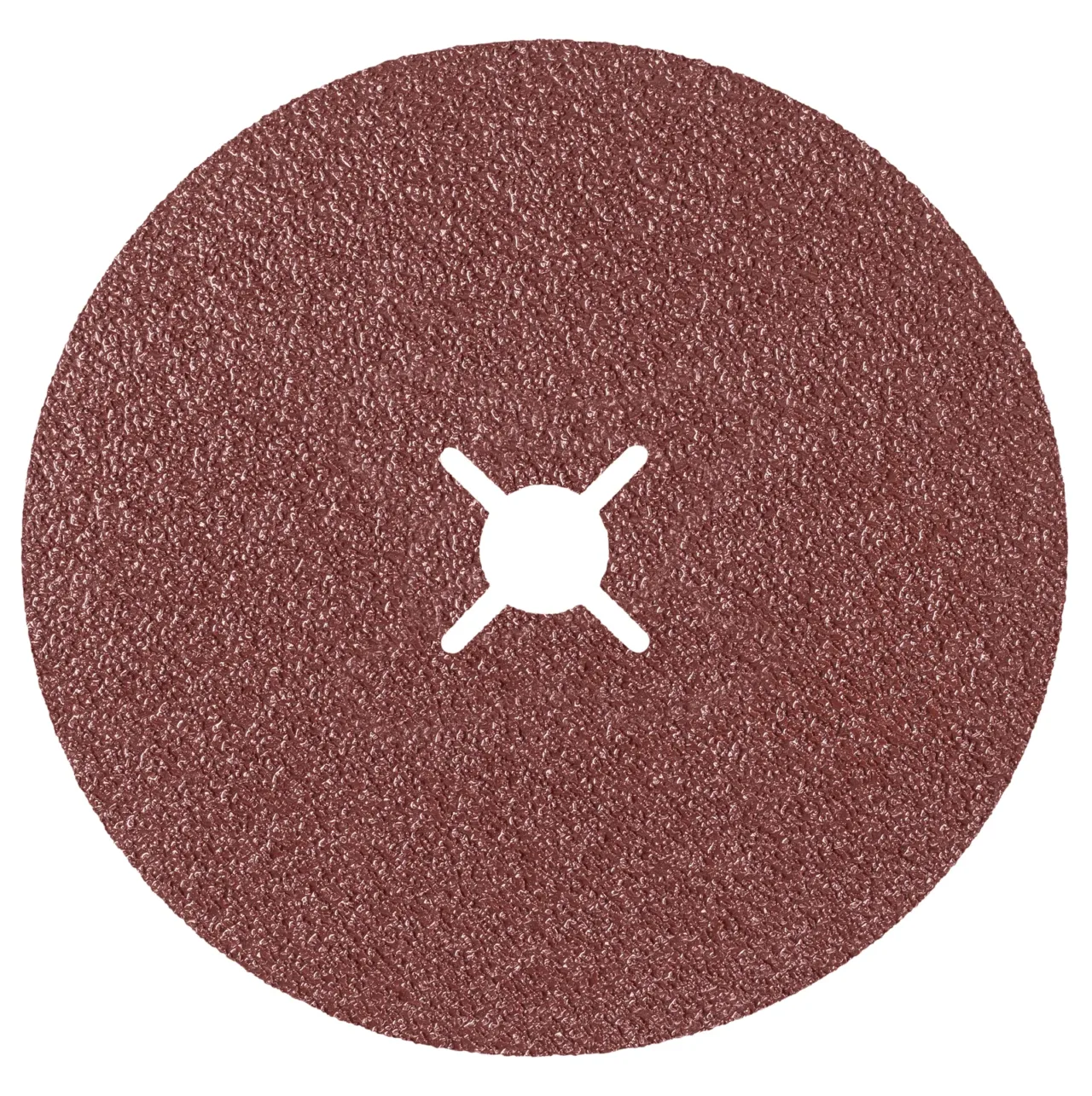 Abrasive fiber disc for industrial grinding.