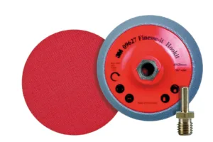 Red and gray Finesse-it hookit disc