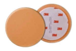 3M orange sanding pad, two sides shown.