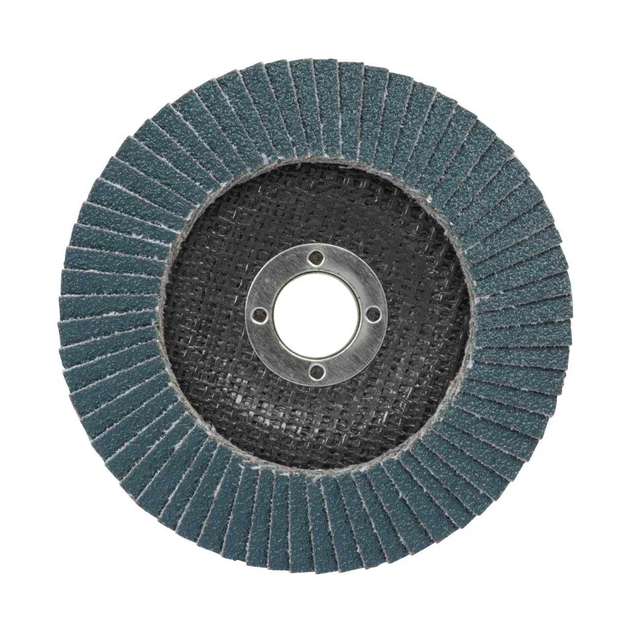 Blue abrasive flap disc for grinding or sanding