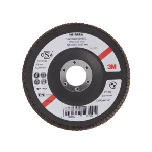 3M flap disc for stainless steel, conical design.