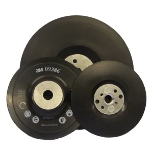 Three 3M sanding discs in various sizes.