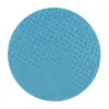 Round blue abrasive sanding disc with holes