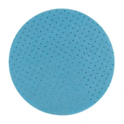 Round blue abrasive sanding disc with holes