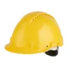 Yellow construction safety helmet